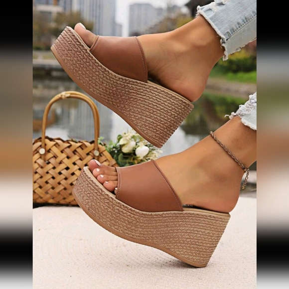 Spring And Summer High-Heeled Women\ Wedge Half-Slipper, Popular Style For - Picture 1 of 5